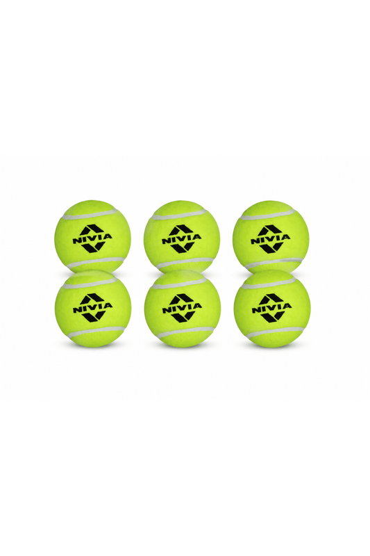 Nivia Cricket Tennis Ball Heavy Green (PACK of 6)